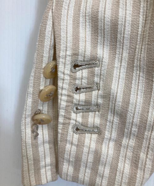 HERMES（エルメス）HERMES (エルメス) STRIPE PATTERN JACKET ベージュ サイズ:記載なしの古着・服飾アイテム