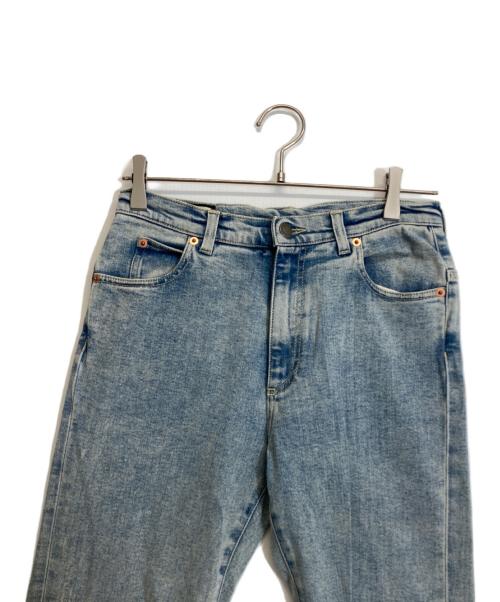 GUCCI（グッチ）GUCCI (グッチ) ロゴパッチスキニーデニムパンツ インディゴ サイズ:W30の古着・服飾アイテム