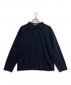 ISSEY MIYAKE MENイッセイミヤケメン）の古着「ニットポロシャツ」｜ブラック