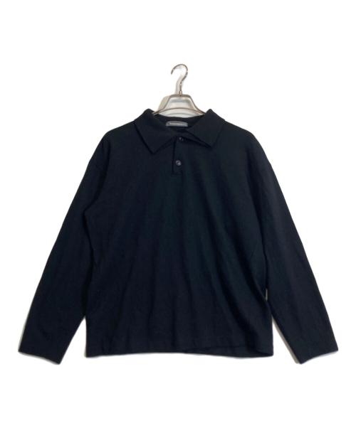 ISSEY MIYAKE MEN（イッセイミヤケメン）ISSEY MIYAKE MEN (イッセイミヤケメン) ニットポロシャツ ブラック サイズ:FREEの古着・服飾アイテム