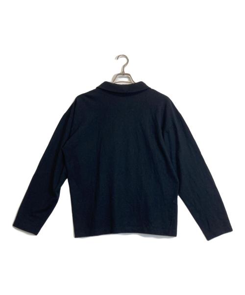 ISSEY MIYAKE MEN（イッセイミヤケメン）ISSEY MIYAKE MEN (イッセイミヤケメン) ニットポロシャツ ブラック サイズ:FREEの古着・服飾アイテム