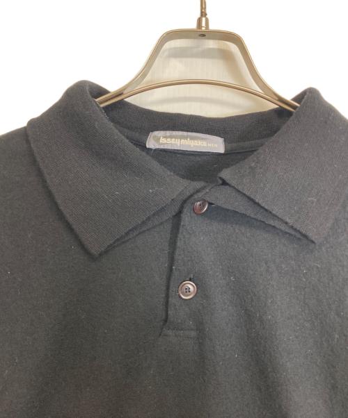 ISSEY MIYAKE MEN（イッセイミヤケメン）ISSEY MIYAKE MEN (イッセイミヤケメン) ニットポロシャツ ブラック サイズ:FREEの古着・服飾アイテム