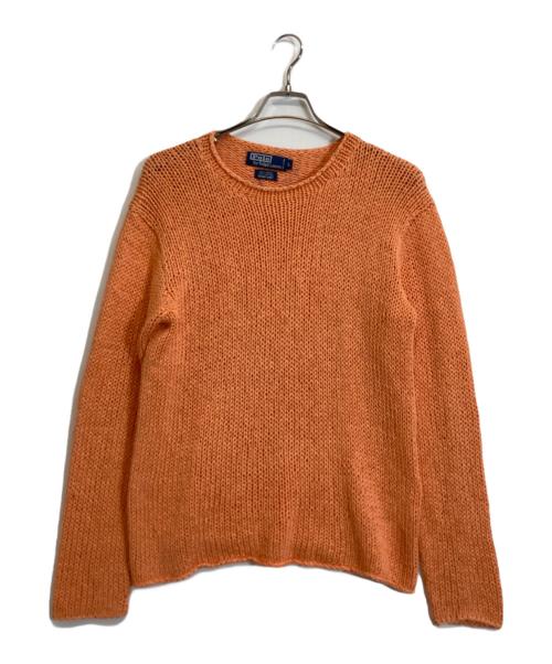 POLO RALPH LAUREN（ポロ・ラルフローレン）POLO RALPH LAUREN (ポロ・ラルフローレン) リネンコットンニット オレンジ サイズ:Lの古着・服飾アイテム