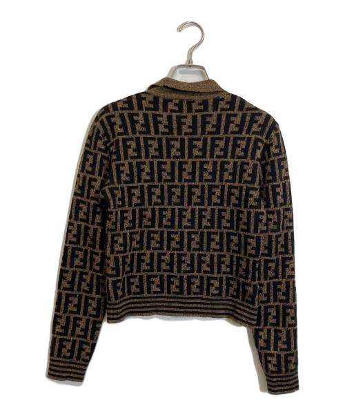 FENDI（フェンディ）FENDI (フェンディ) ズッカ柄ニット ブラウン サイズ:Lの古着・服飾アイテム