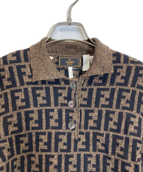FENDI（フェンディ）FENDI (フェンディ) ズッカ柄ニット ブラウン サイズ:Lの古着・服飾アイテム