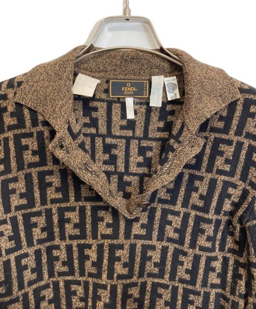 FENDI（フェンディ）FENDI (フェンディ) ズッカ柄ニット ブラウン サイズ:Lの古着・服飾アイテム