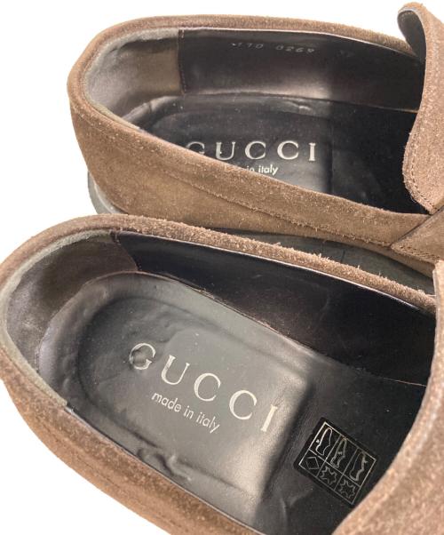 GUCCI（グッチ）GUCCI (グッチ) スウェードホースビットローファー ブラウン サイズ:39の古着・服飾アイテム
