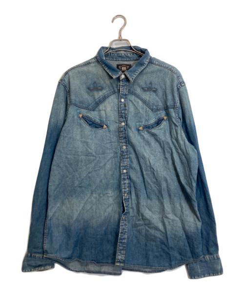 RRL（ダブルアールエル）RRL (ダブルアールエル) デニムウエスタンシャツ インディゴ サイズ:XXLの古着・服飾アイテム