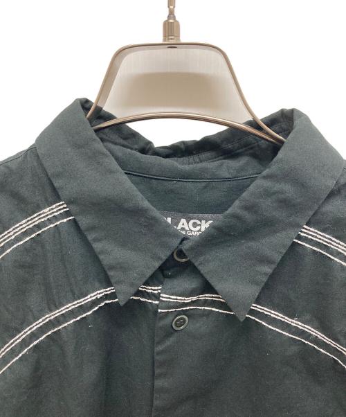 BLACK COMME des GARCONS（ブラックコムデギャルソン）BLACK COMME des GARCONS (ブラックコムデギャルソン) パイピングシャツ　1N-B009 ブラック サイズ:Lの古着・服飾アイテム