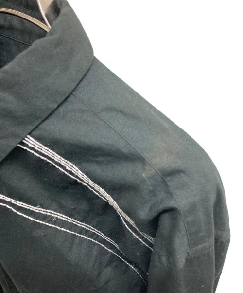 BLACK COMME des GARCONS（ブラックコムデギャルソン）BLACK COMME des GARCONS (ブラックコムデギャルソン) パイピングシャツ　1N-B009 ブラック サイズ:Lの古着・服飾アイテム