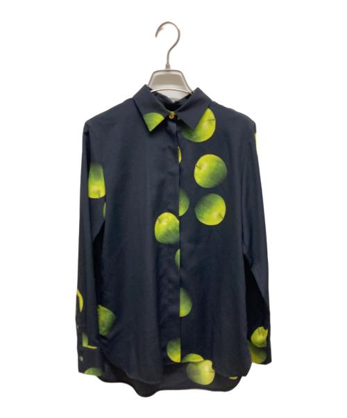 PAUL SMITH（ポールスミス）Paul Smith (ポールスミス) 青りんご長袖シャツ ブラック サイズ:38の古着・服飾アイテム