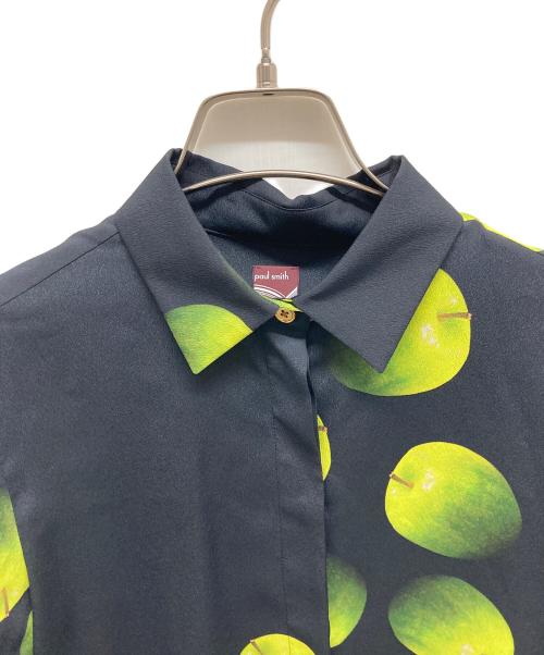 PAUL SMITH（ポールスミス）Paul Smith (ポールスミス) 青りんご長袖シャツ ブラック サイズ:38の古着・服飾アイテム