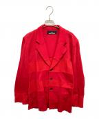 tricot COMME des GARCONSトリココムデギャルソン）の古着「切替ニットテーラードジャケット」｜レッド