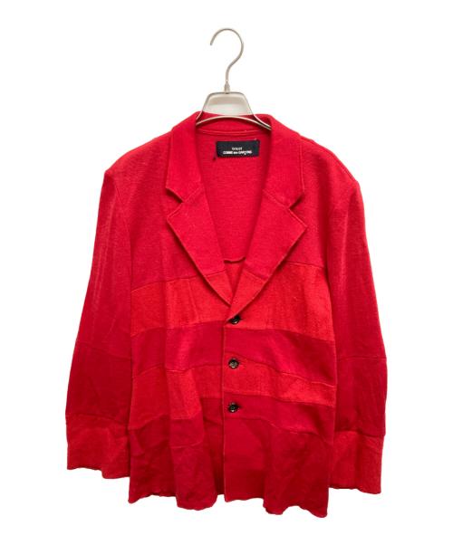 tricot COMME des GARCONS（トリココムデギャルソン）tricot COMME des GARCONS (トリココムデギャルソン) 切替ニットテーラードジャケット レッド サイズ:-の古着・服飾アイテム
