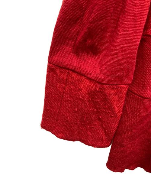 tricot COMME des GARCONS（トリココムデギャルソン）tricot COMME des GARCONS (トリココムデギャルソン) 切替ニットテーラードジャケット レッド サイズ:-の古着・服飾アイテム