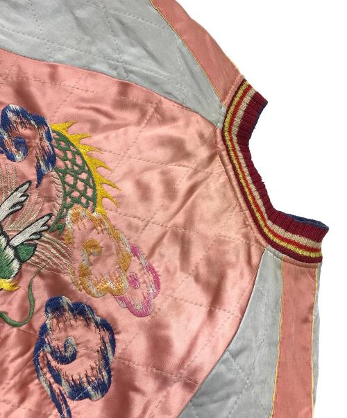 VINTAGE（ヴィンテージ）VINTAGE (ヴィンテージ) リバーシブルヴィンテージスカジャン ブラック×ピンク サイズ:表記なしの古着・服飾アイテム
