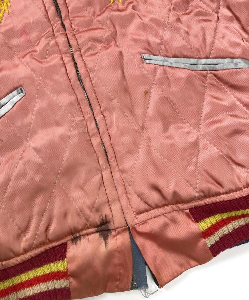 VINTAGE（ヴィンテージ）VINTAGE (ヴィンテージ) リバーシブルヴィンテージスカジャン ブラック×ピンク サイズ:表記なしの古着・服飾アイテム