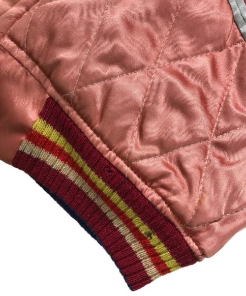 VINTAGE（ヴィンテージ）VINTAGE (ヴィンテージ) リバーシブルヴィンテージスカジャン ブラック×ピンク サイズ:表記なしの古着・服飾アイテム