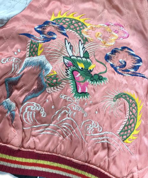 VINTAGE（ヴィンテージ）VINTAGE (ヴィンテージ) リバーシブルヴィンテージスカジャン ブラック×ピンク サイズ:表記なしの古着・服飾アイテム