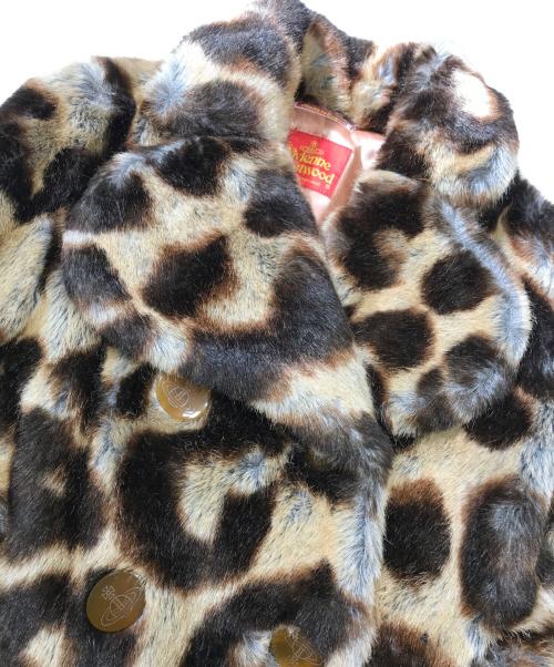 Vivienne Westwood（ヴィヴィアンウエストウッド）Vivienne Westwood (ヴィヴィアンウエストウッド) レオパードプリンセスコート ベージュ サイズ:12の古着・服飾アイテム