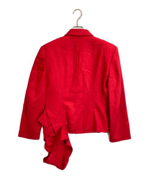 tricot COMME des GARCONS（トリココムデギャルソン）tricot COMME des GARCONS (トリココムデギャルソン) 変形テーラードジャケット レッド サイズ:Mの古着・服飾アイテム