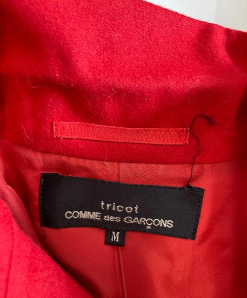 tricot COMME des GARCONS（トリココムデギャルソン）tricot COMME des GARCONS (トリココムデギャルソン) 変形テーラードジャケット レッド サイズ:Mの古着・服飾アイテム