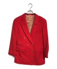 Vivienne Westwood（ヴィヴィアンウエストウッド）の古着「オーブボタン ダブルジャケット」｜レッド