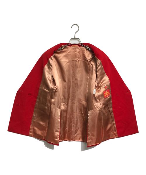 Vivienne Westwood（ヴィヴィアンウエストウッド）Vivienne Westwood (ヴィヴィアンウエストウッド) オーブボタン ダブルジャケット レッド サイズ:10の古着・服飾アイテム