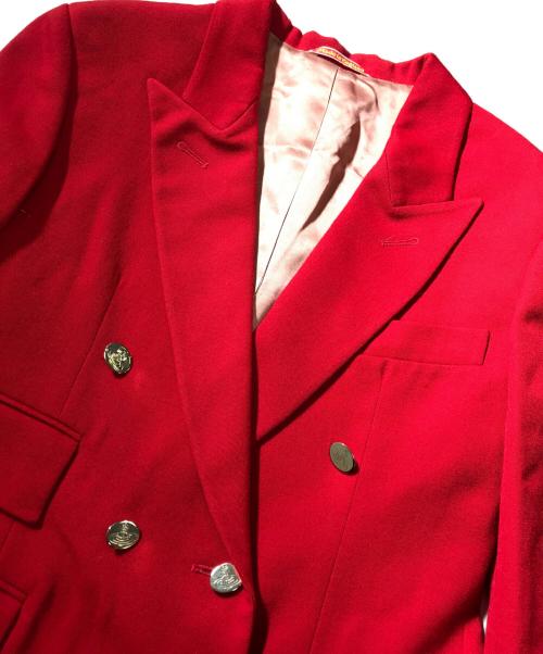 Vivienne Westwood（ヴィヴィアンウエストウッド）Vivienne Westwood (ヴィヴィアンウエストウッド) オーブボタン ダブルジャケット レッド サイズ:10の古着・服飾アイテム