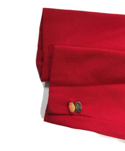 Vivienne Westwood（ヴィヴィアンウエストウッド）Vivienne Westwood (ヴィヴィアンウエストウッド) オーブボタン ダブルジャケット レッド サイズ:10の古着・服飾アイテム
