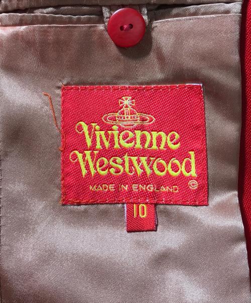 Vivienne Westwood（ヴィヴィアンウエストウッド）Vivienne Westwood (ヴィヴィアンウエストウッド) オーブボタン ダブルジャケット レッド サイズ:10の古着・服飾アイテム
