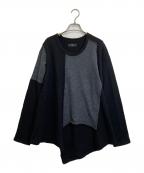 Y'sワイズ）の古着「ニット」｜ブラック×グレー