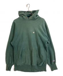 Champion（チャンピオン）の古着「リバースウィーブパーカー」｜グリーン
