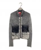 DIESELディーゼル）の古着「M-MELISSAジップアップニット」｜グレー