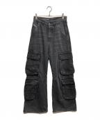 DIESELディーゼル）の古着「D-SIRE-CARGO-S/デニムパンツ」｜ブラック