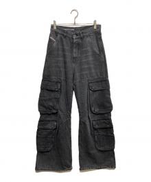 DIESEL（ディーゼル）の古着「D-SIRE-CARGO-S/デニムパンツ」｜ブラック