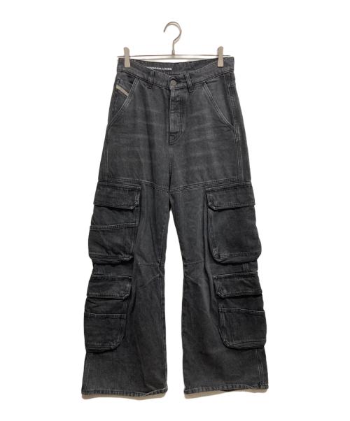 DIESEL（ディーゼル）DIESEL (ディーゼル) D-SIRE-CARGO-S/デニムパンツ ブラック サイズ:W23の古着・服飾アイテム