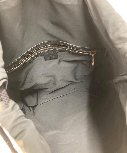 GUCCI（グッチ）GUCCI (グッチ) GGスプリーム ドローストリング タイガーヘッド ナップサック ベージュの古着・服飾アイテム