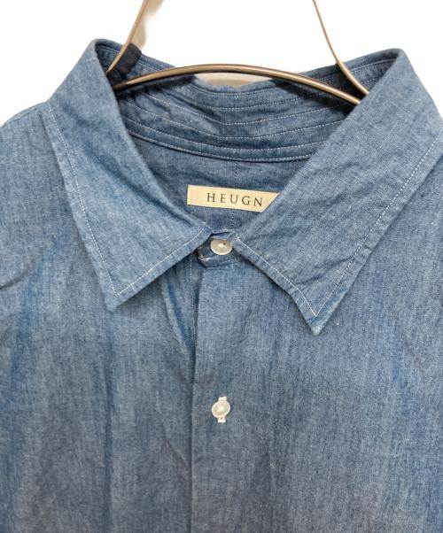 HEUGN（ユーゲン）HEUGN (ユーゲン) Chambray Robシャツ インディゴ サイズ:1の古着・服飾アイテム