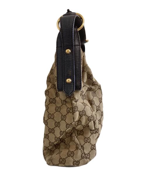 GUCCI（グッチ）GUCCI (グッチ) GGキャンバスハンドバッグ ブラウンの古着・服飾アイテム