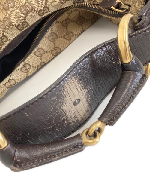 GUCCI（グッチ）GUCCI (グッチ) GGキャンバスハンドバッグ ブラウンの古着・服飾アイテム