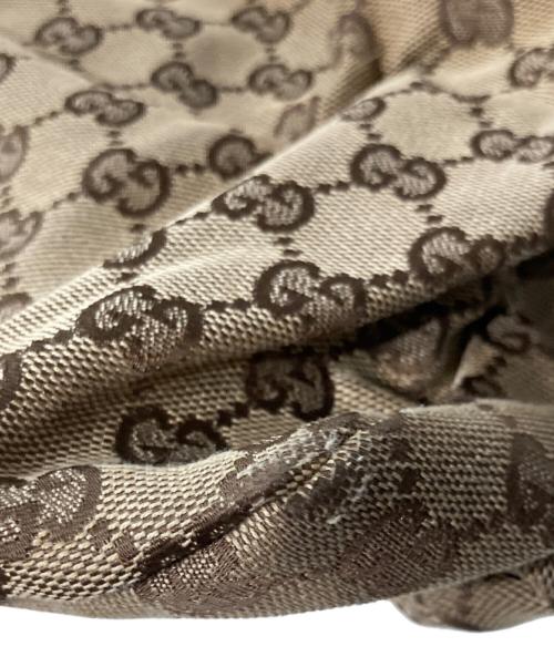 GUCCI（グッチ）GUCCI (グッチ) GGキャンバスハンドバッグ ブラウンの古着・服飾アイテム