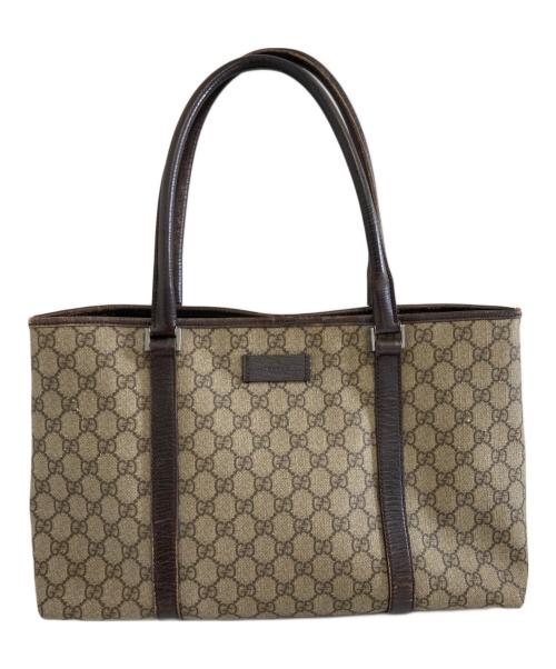 GUCCI（グッチ）GUCCI (グッチ) GGスプリーム トートバッグ ベージュの古着・服飾アイテム