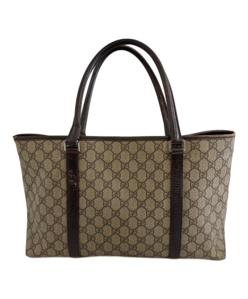 GUCCI（グッチ）GUCCI (グッチ) GGスプリーム トートバッグ ベージュの古着・服飾アイテム