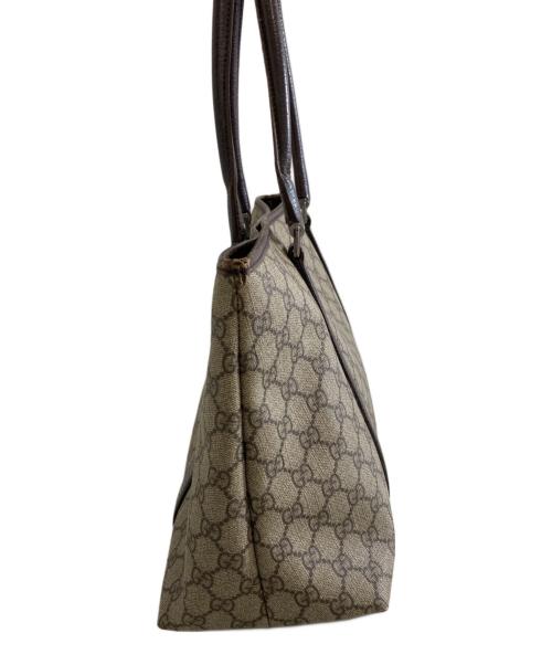 GUCCI（グッチ）GUCCI (グッチ) GGスプリーム トートバッグ ベージュの古着・服飾アイテム