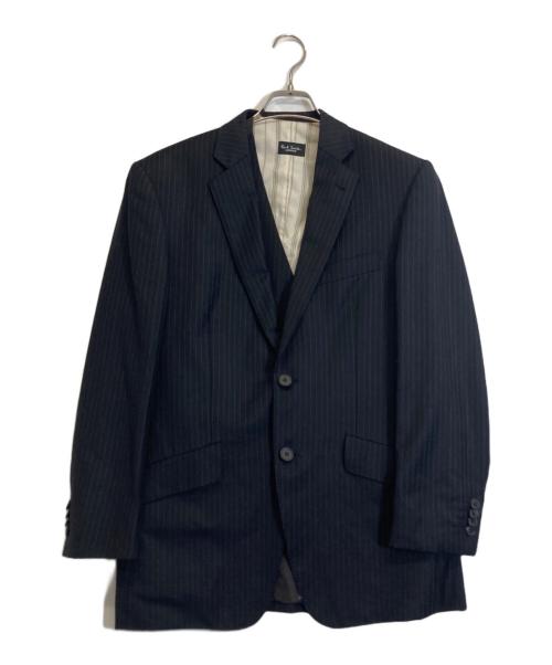 Paul Smith London（ポールスミスロンドン）Paul Smith London (ポールスミスロンドン) ストライプセットアップスーツ ブラック サイズ:Lの古着・服飾アイテム