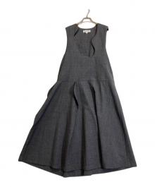 ENFOLD（エンフォルド）の古着「ROUND-NECK JUMPER-DRES」｜グレー