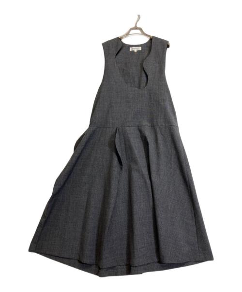 ENFOLD（エンフォルド）ENFOLD (エンフォルド) ROUND-NECK JUMPER-DRES グレー サイズ:Sの古着・服飾アイテム