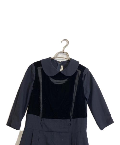 COMME des GARCONS（コムデギャルソン）COMME des GARCONS (コムデギャルソン) ベロア切替ワンピース ネイビー サイズ:SSの古着・服飾アイテム