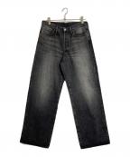 sssteinシュタイン）の古着「Deformation Wide Color Denim Pants」｜ブラック